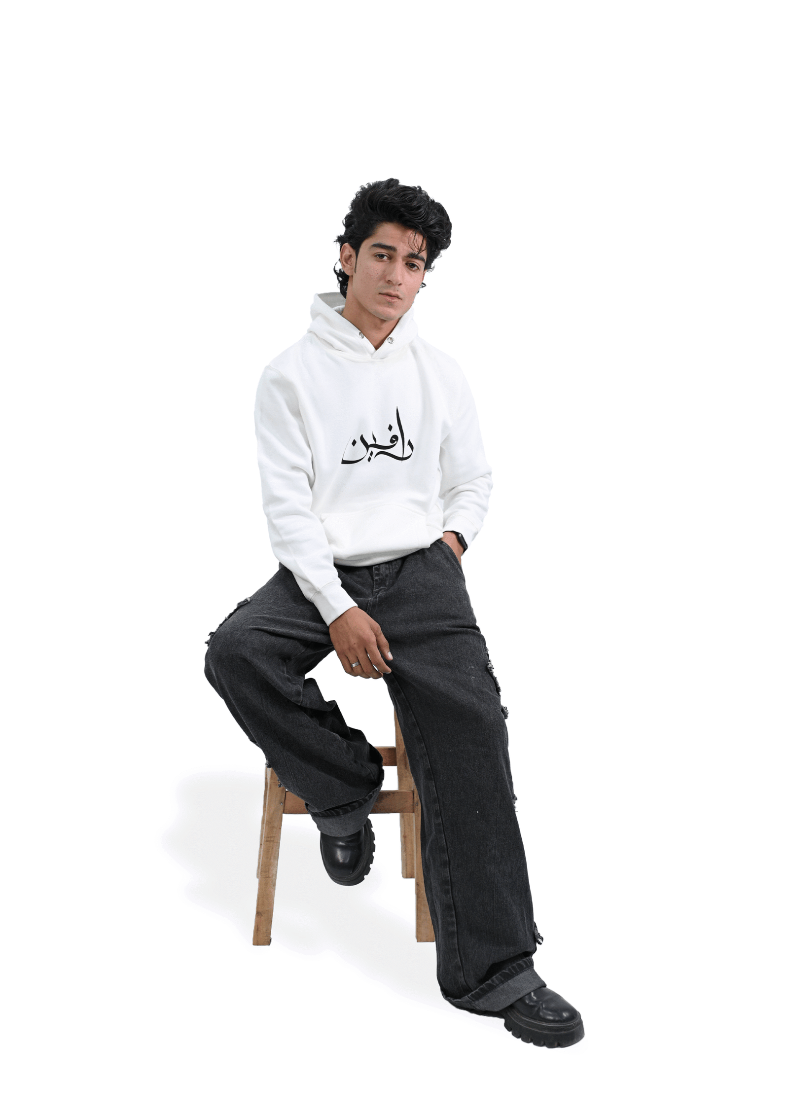 Premium Unisex Hoodie – 300 GSM | 80% Cotton | White