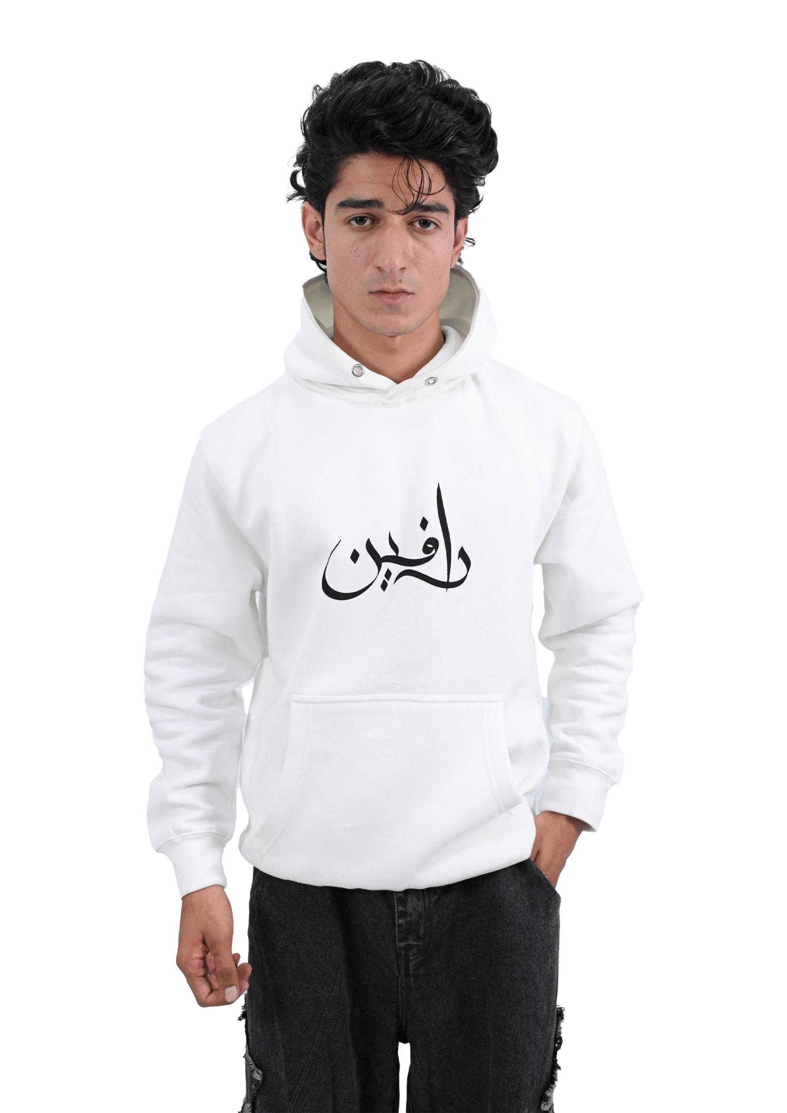 Premium Unisex Hoodie – 300 GSM | 80% Cotton | White - Image 4