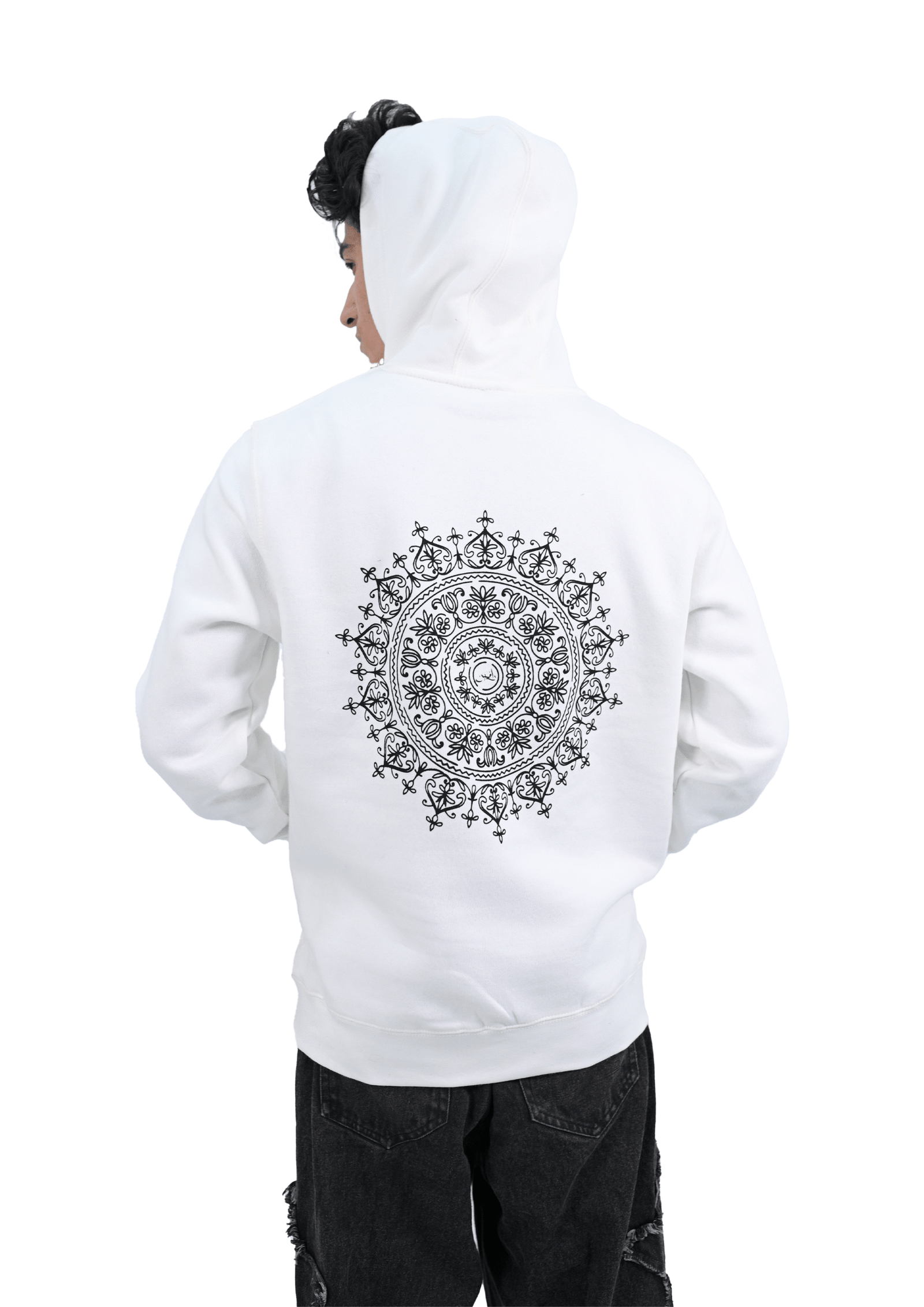 Premium Unisex Hoodie – 300 GSM | 80% Cotton | White - Image 2