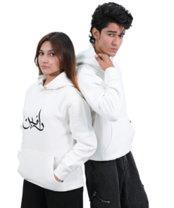 Alternative view of Premium Unisex Hoodie 300 GSM | 80% Cotton Combo White
